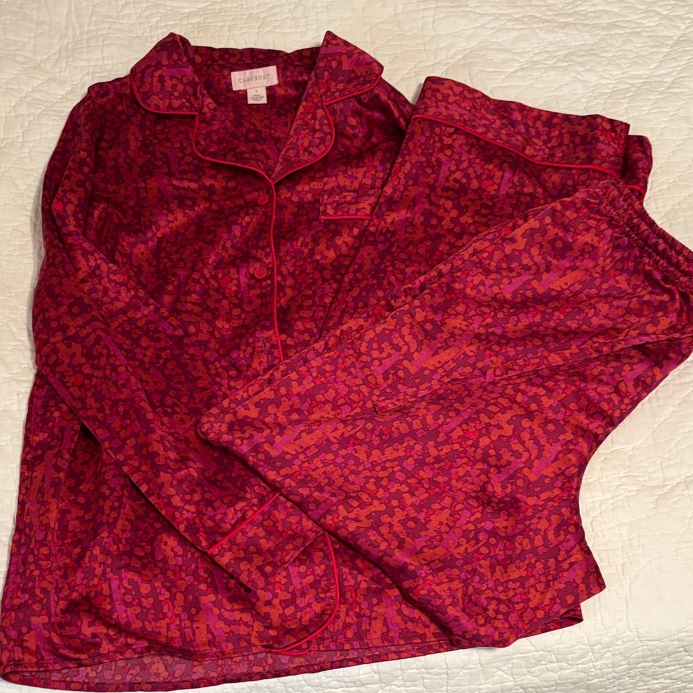 Cabernet Red and Purple Patterned Fabric